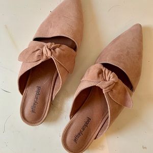 Jeffrey Campbell Charlie Blush Suede Mule